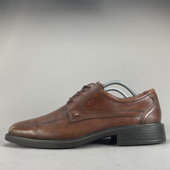 Ecco Other - Ecco Men’s EU 41 US 8-8.5 Brown Leather Dress Shoes Loafers Casual Lace Up EUC